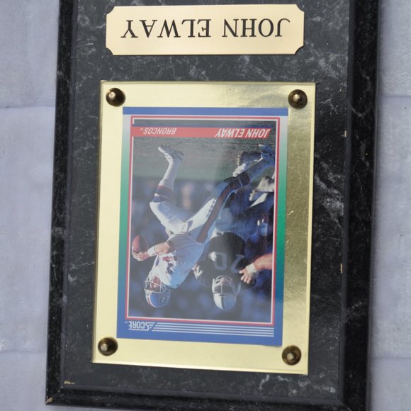 NFL Vintage Collectible John Elway Plaque Broncos - Picture 3 of 5